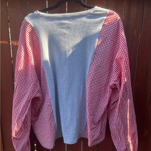 Mickey & Minnie reworked Gray and Red Long Sleeve Shirt - Picture 4 of 4